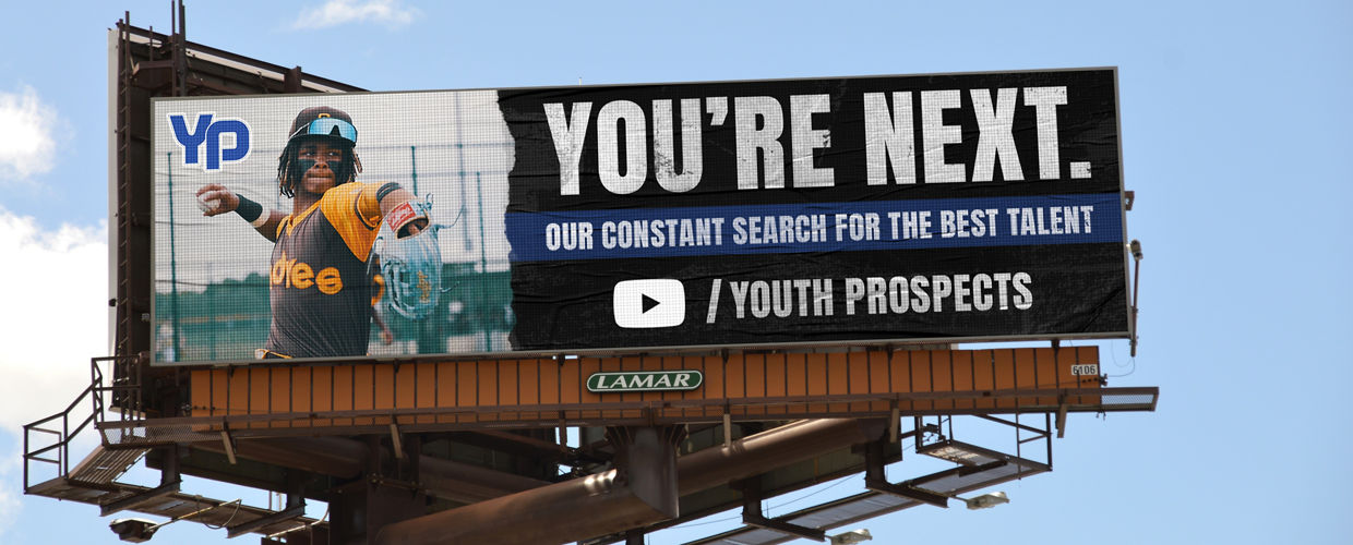 youth prospects creative on digital billboard