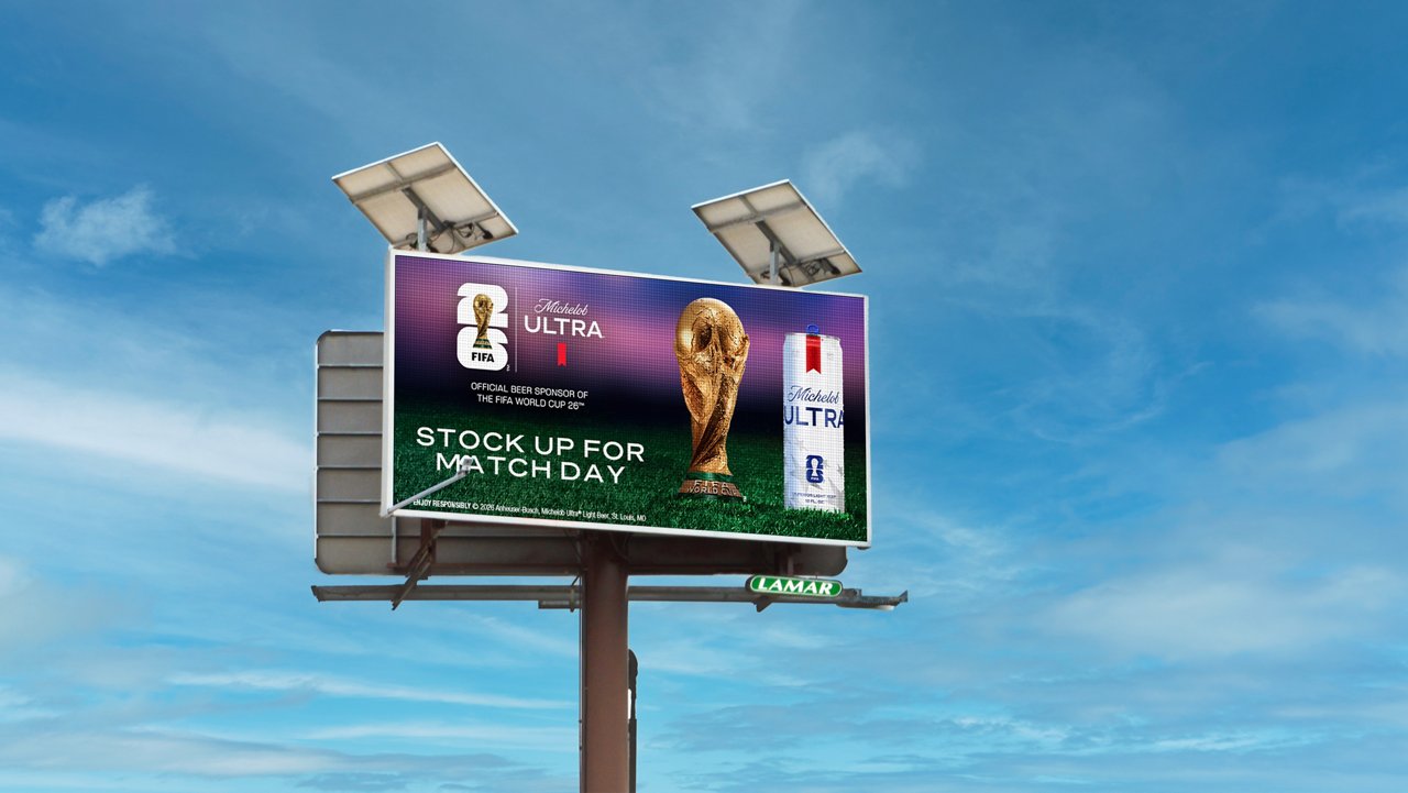 Ultra world cup campaign on Lamar's Digital Billboard