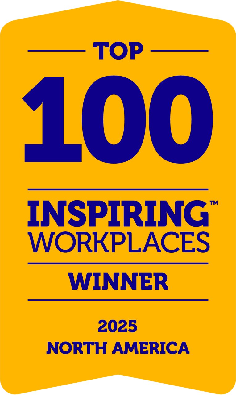 2025 2025 Top 100 Most Inspiring Workplaces Winner Logo