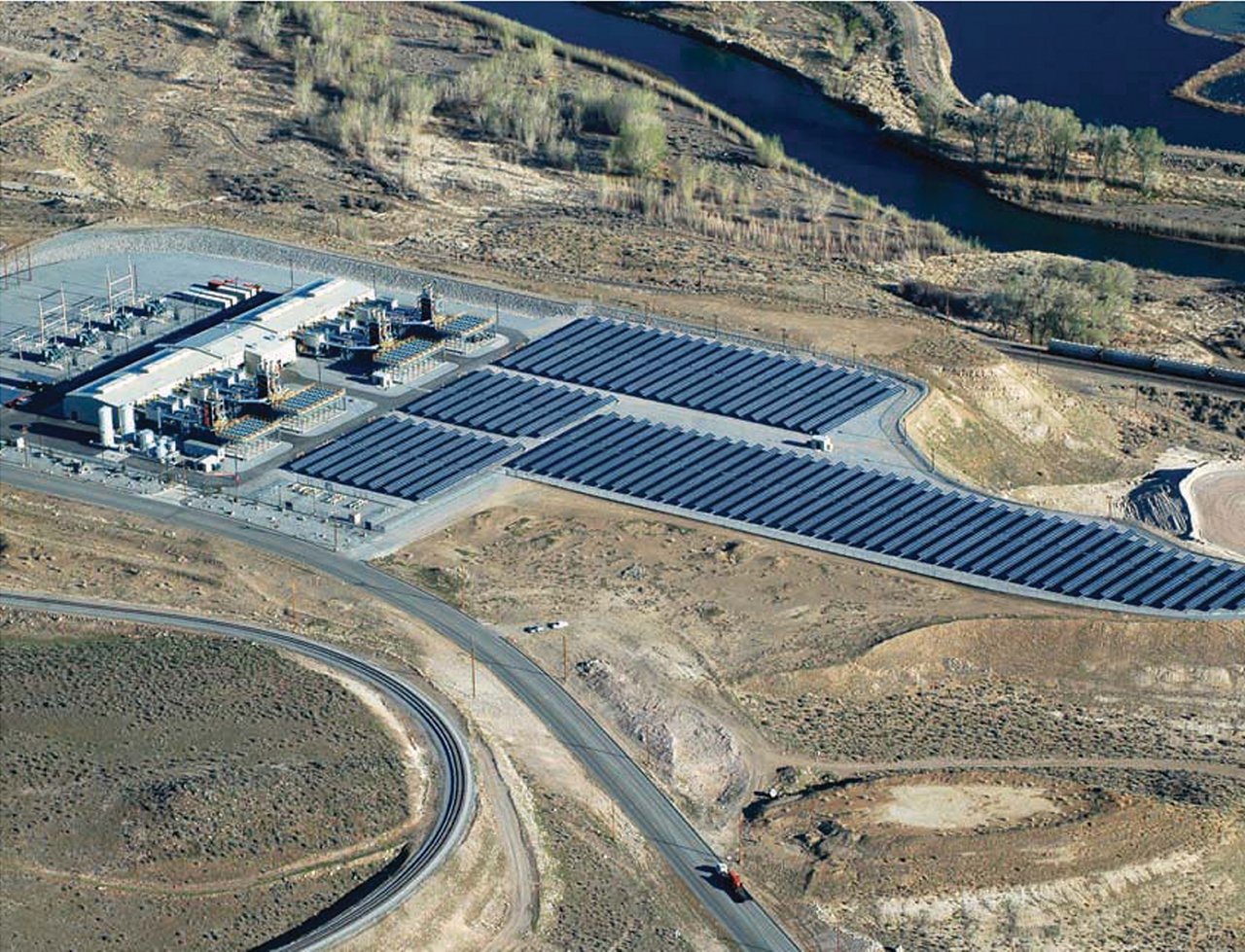 Barrick Solar Farm skyshot of facility