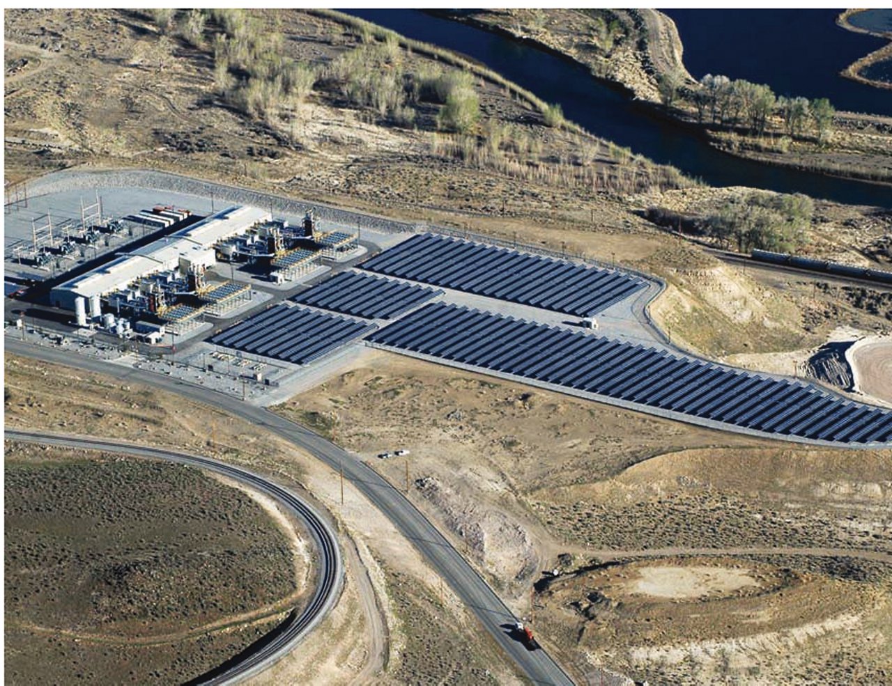 Sky shot of large facility