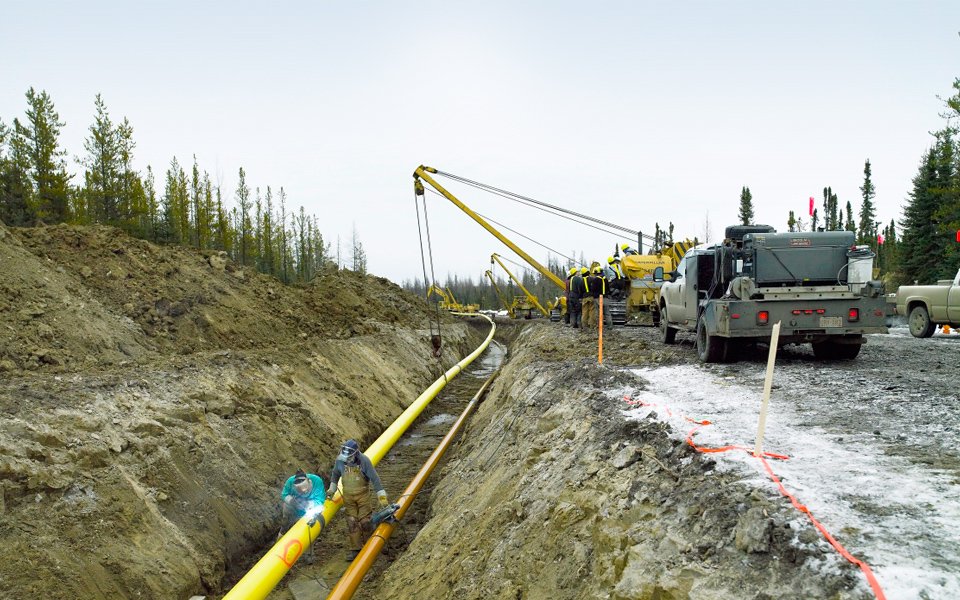 Installation of pipelines.
