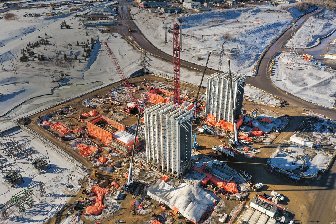 skyshot overseeing large mining facility