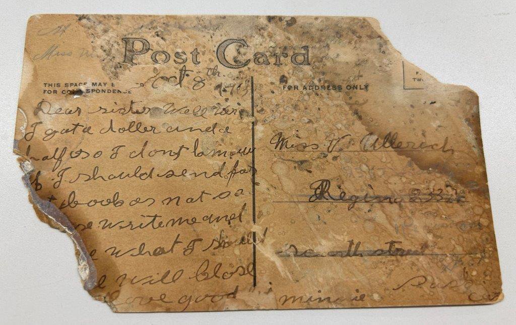 Darke Hall postcard fragment