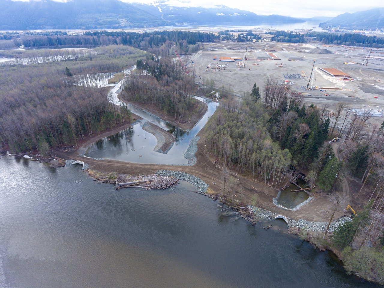  Waterway diversions for Canada's largest habitat offset project.  