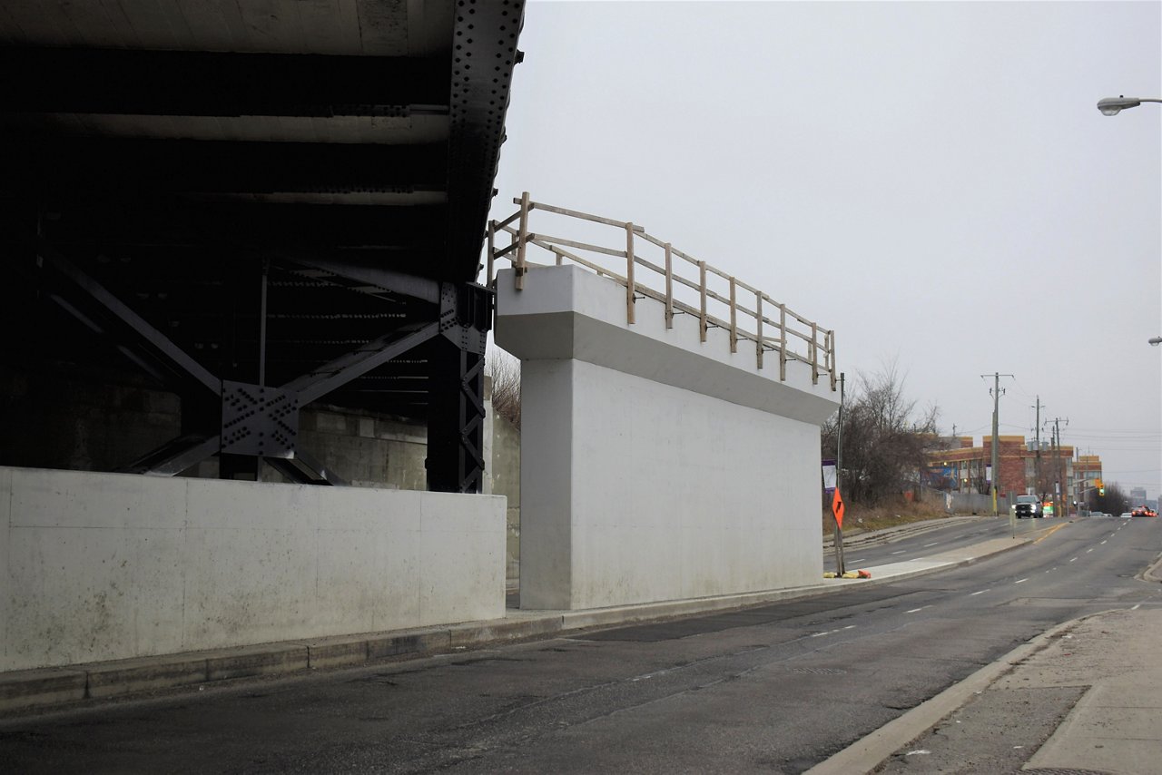 Construction of new bridge.