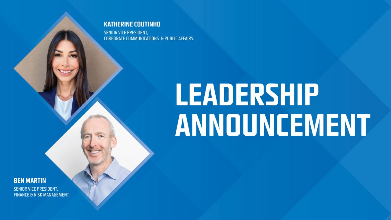 Leadership Announcement Graphic with two people in it