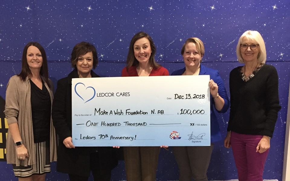 Ledcor Donates $500,000 To 15 Make-A-Wish Chapters