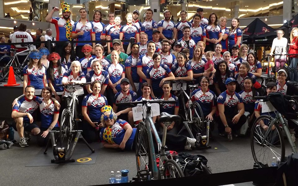 Ledcor Employees Pedal for Kids With Cancer