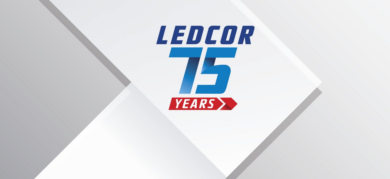 Ledcor 75 Years logo