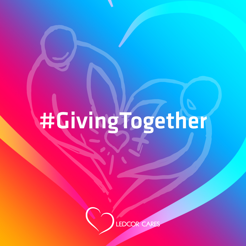 Ledcor Cares Giving Together Graphic