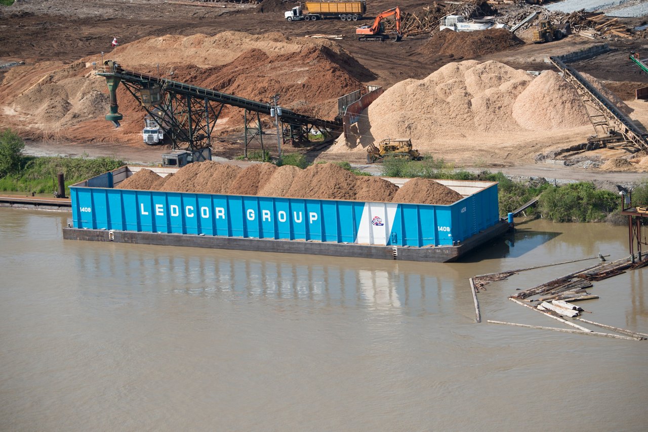 Aerial view of Marine operation.