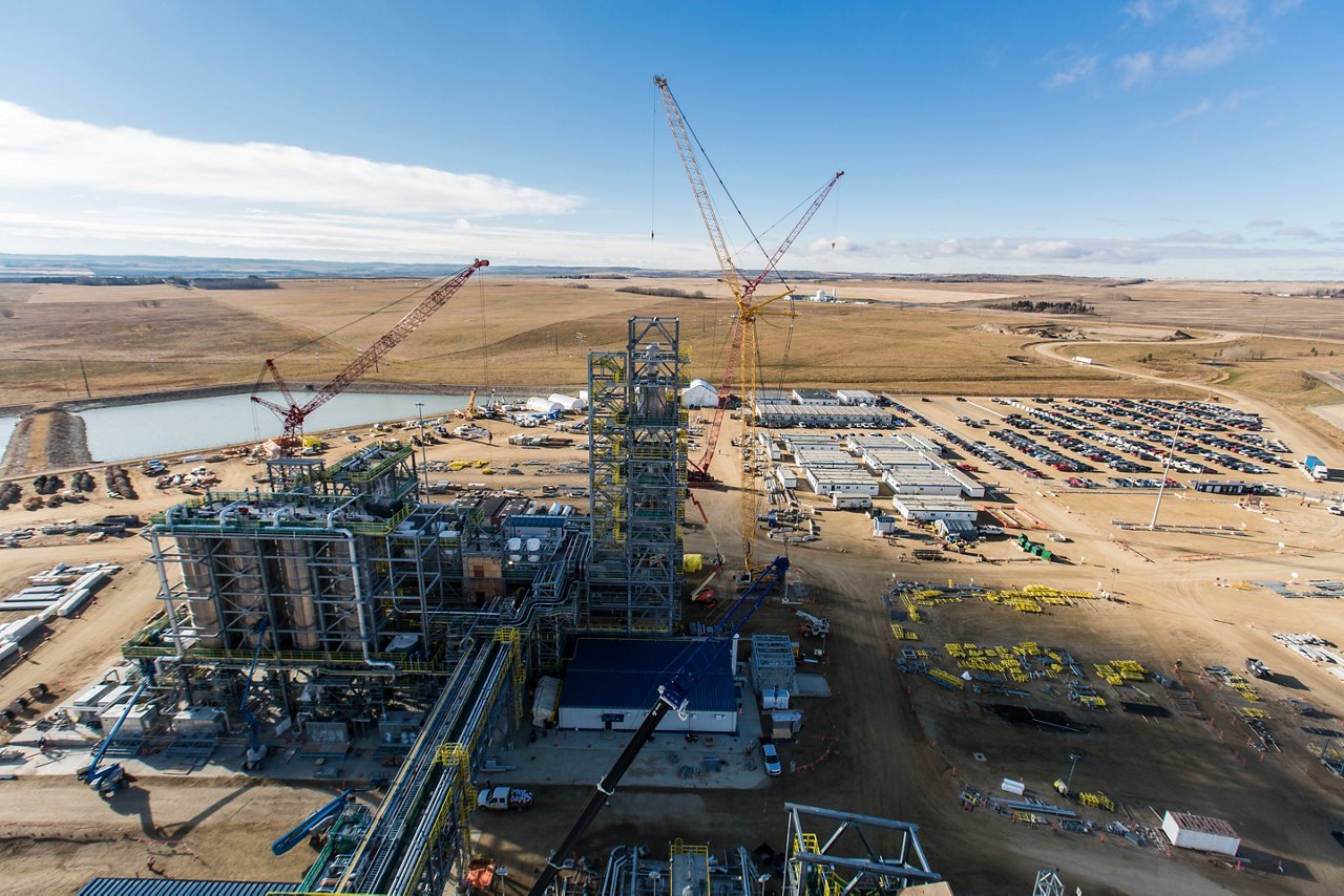 Aerial view of the entire Nova chemicals Project site.