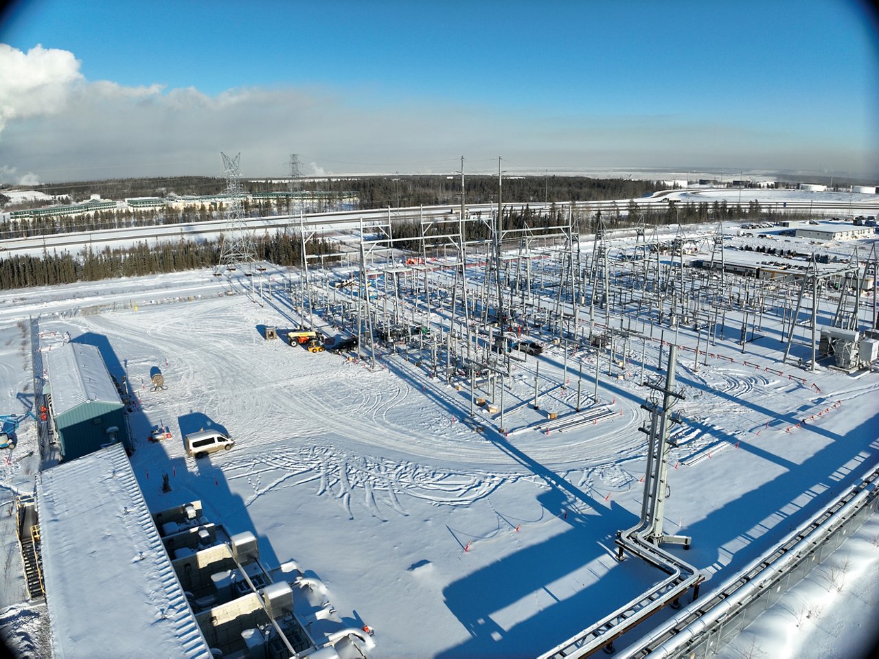 Suncor Coke Boiler (High Voltage) facility sky shot