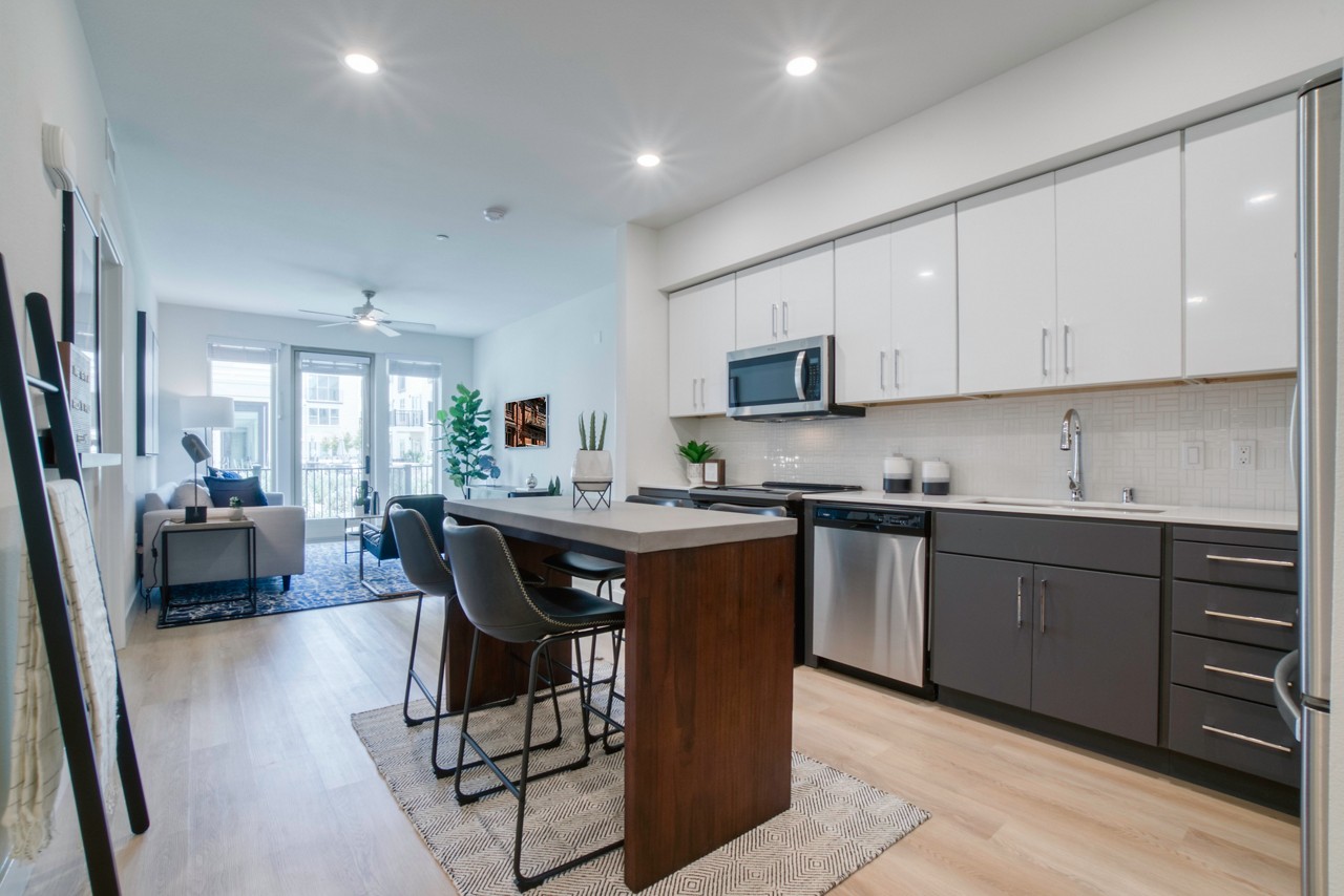 The kitchen area interior of a Grand apartment