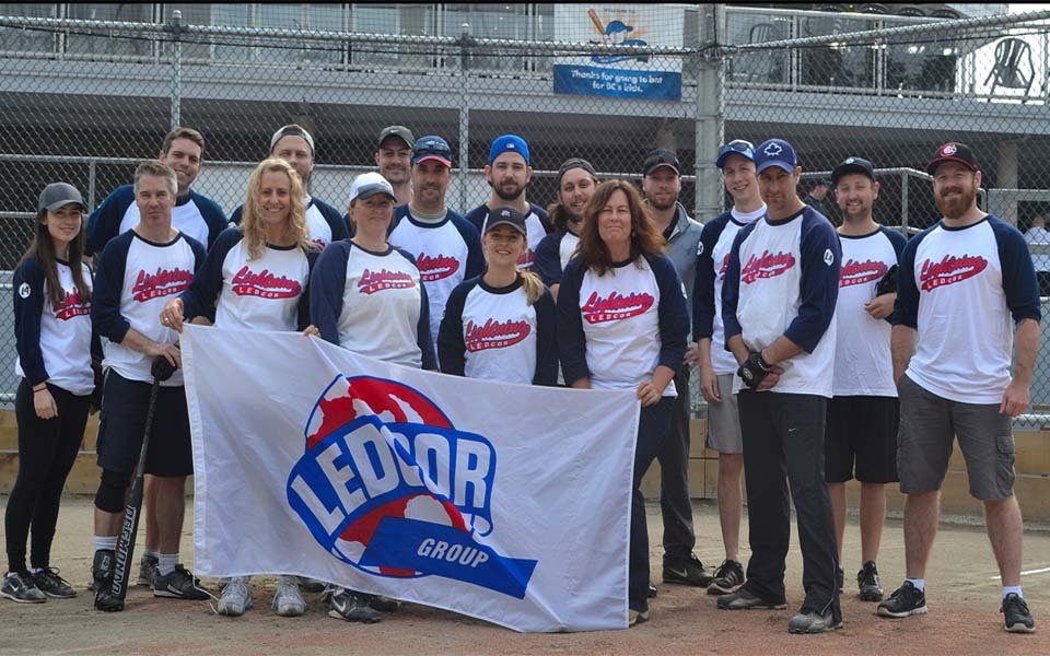 The Ledcor Lightning Slo-Pitch Team Supports The Kids!
