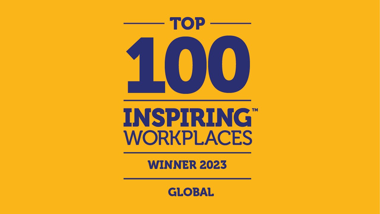 Top 100 Global Inspiring Workplaces Badge