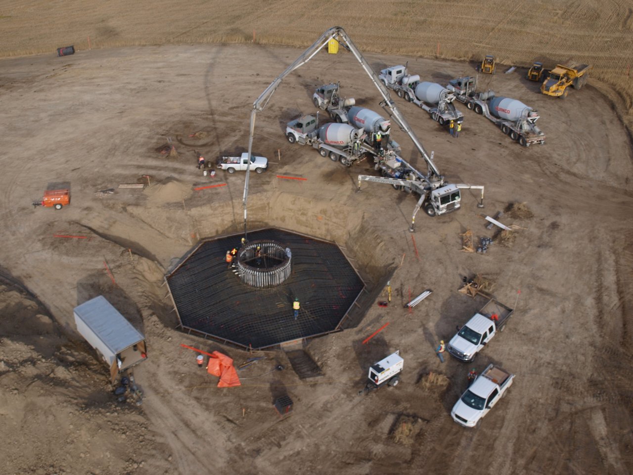 Wintering Hills Wind Power Project under construction