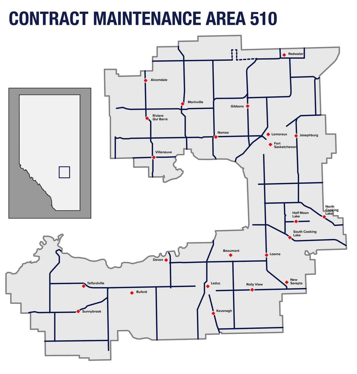 Alberta Contract Maintenance Area 510 Map