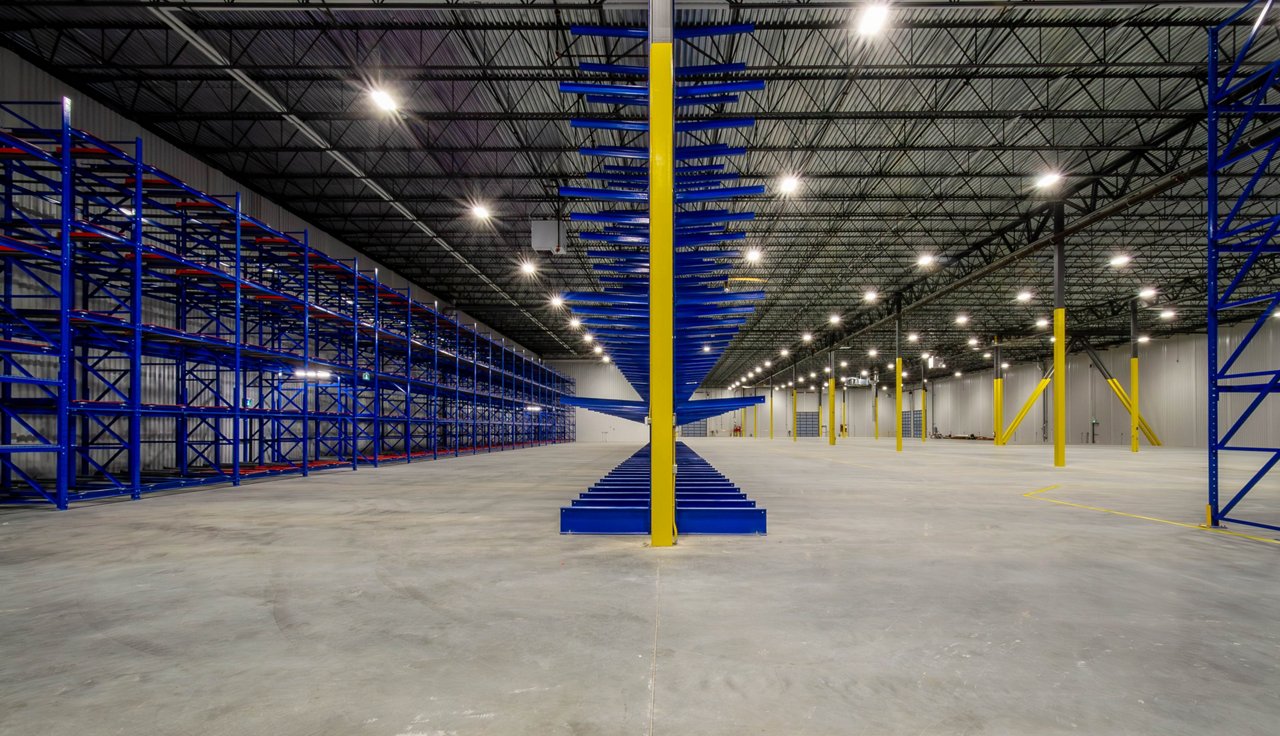 The warehouse interior of the Convoy Supply & Distribution Centre