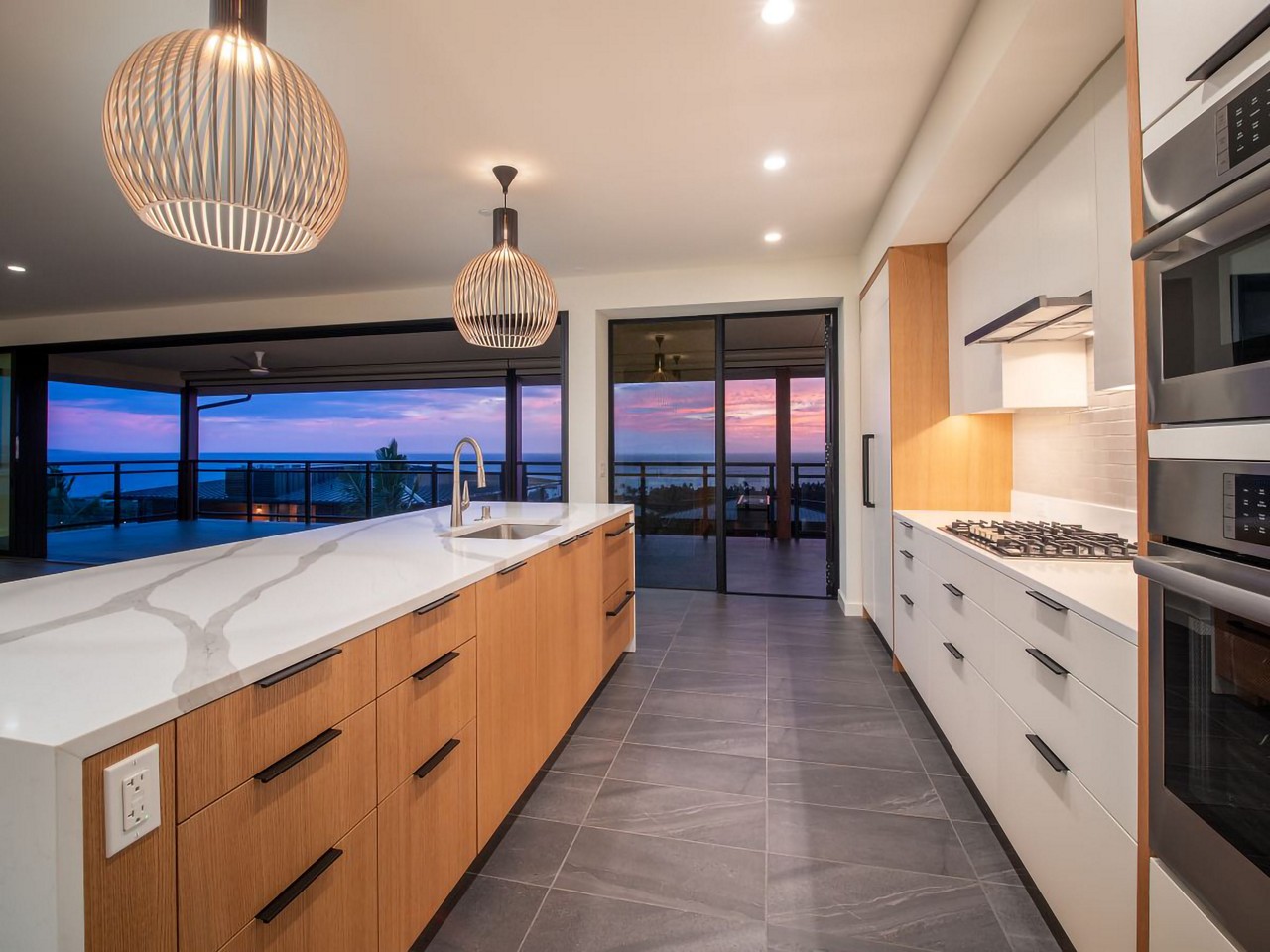The kitchen inside one of the Lai Loa residential units