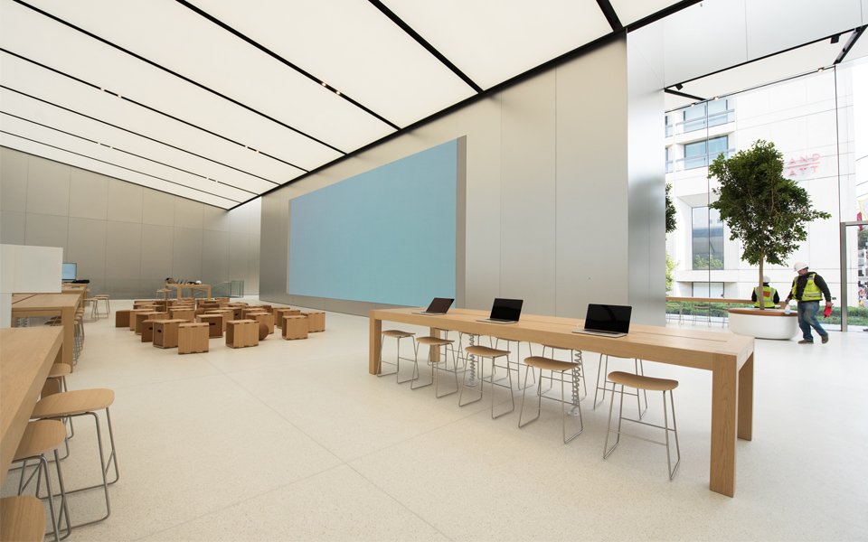 Interior view of the Apple Store