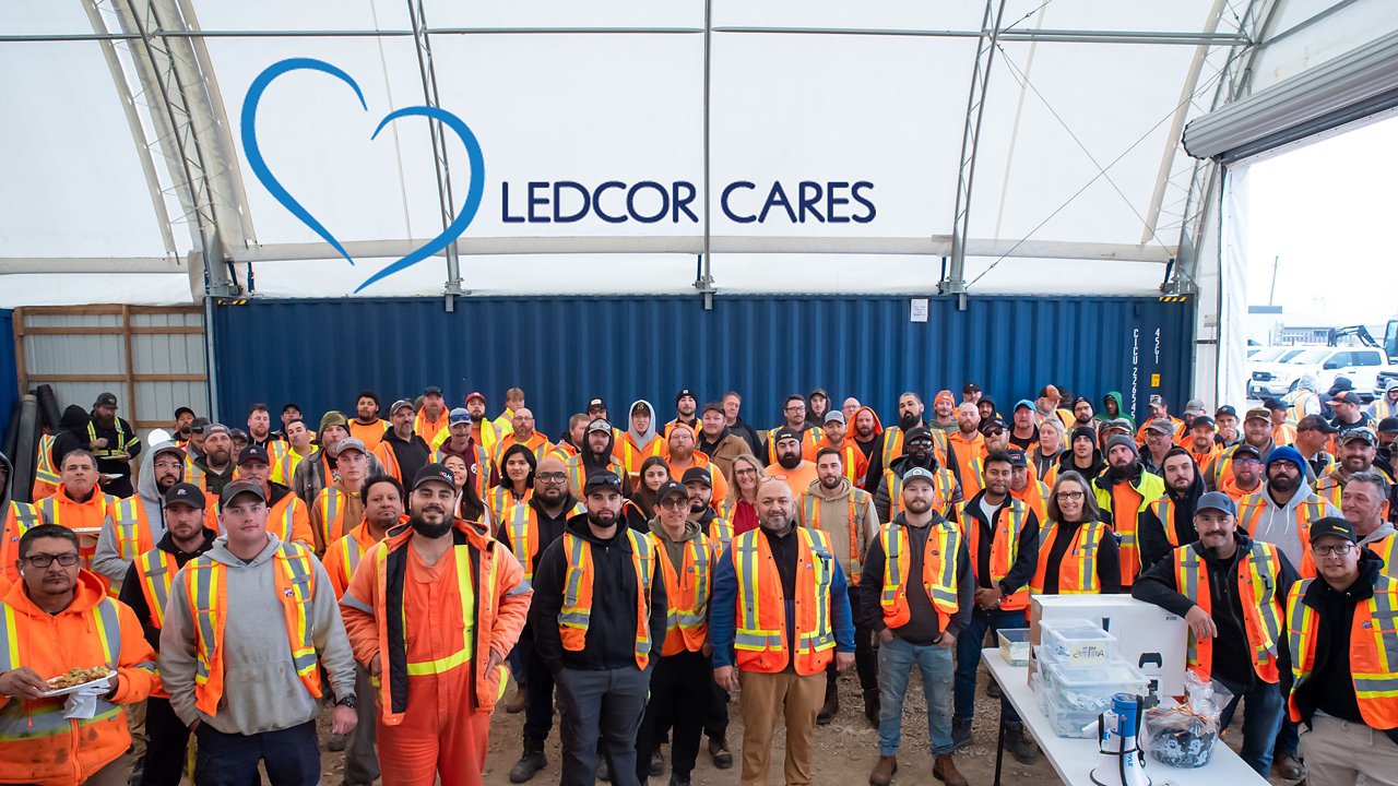 Ledcor employees participating in the annual donations campaign