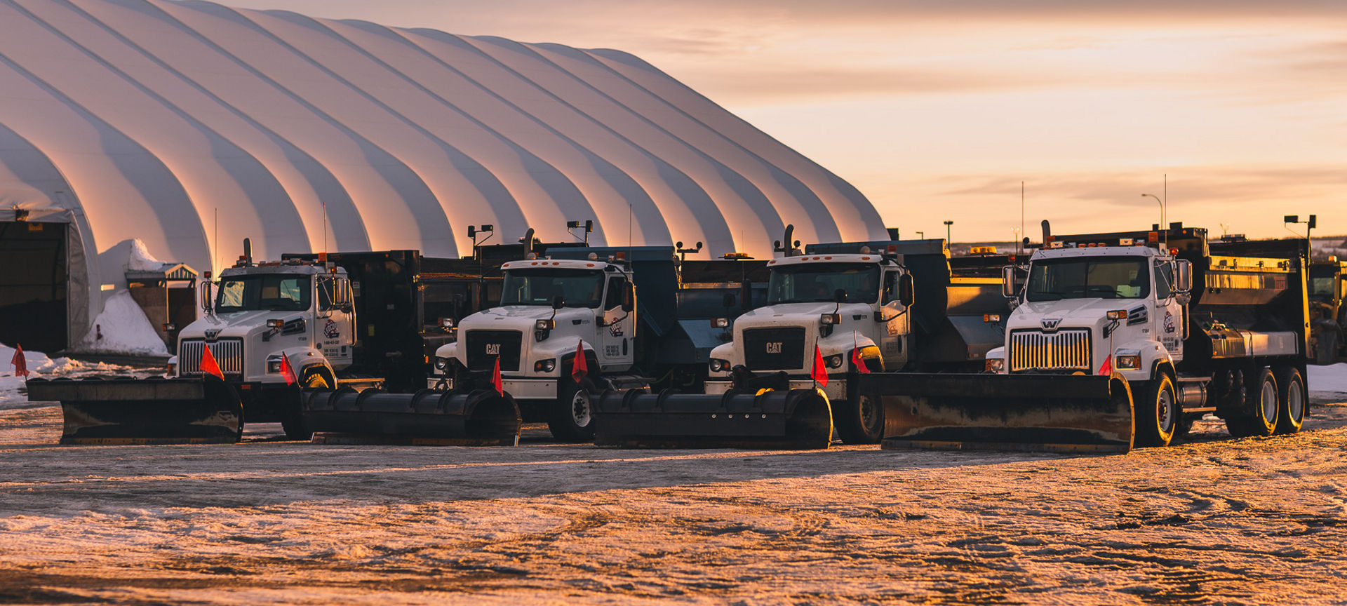 Ledcor Highway Maintenance Snowplow Truck Fleet