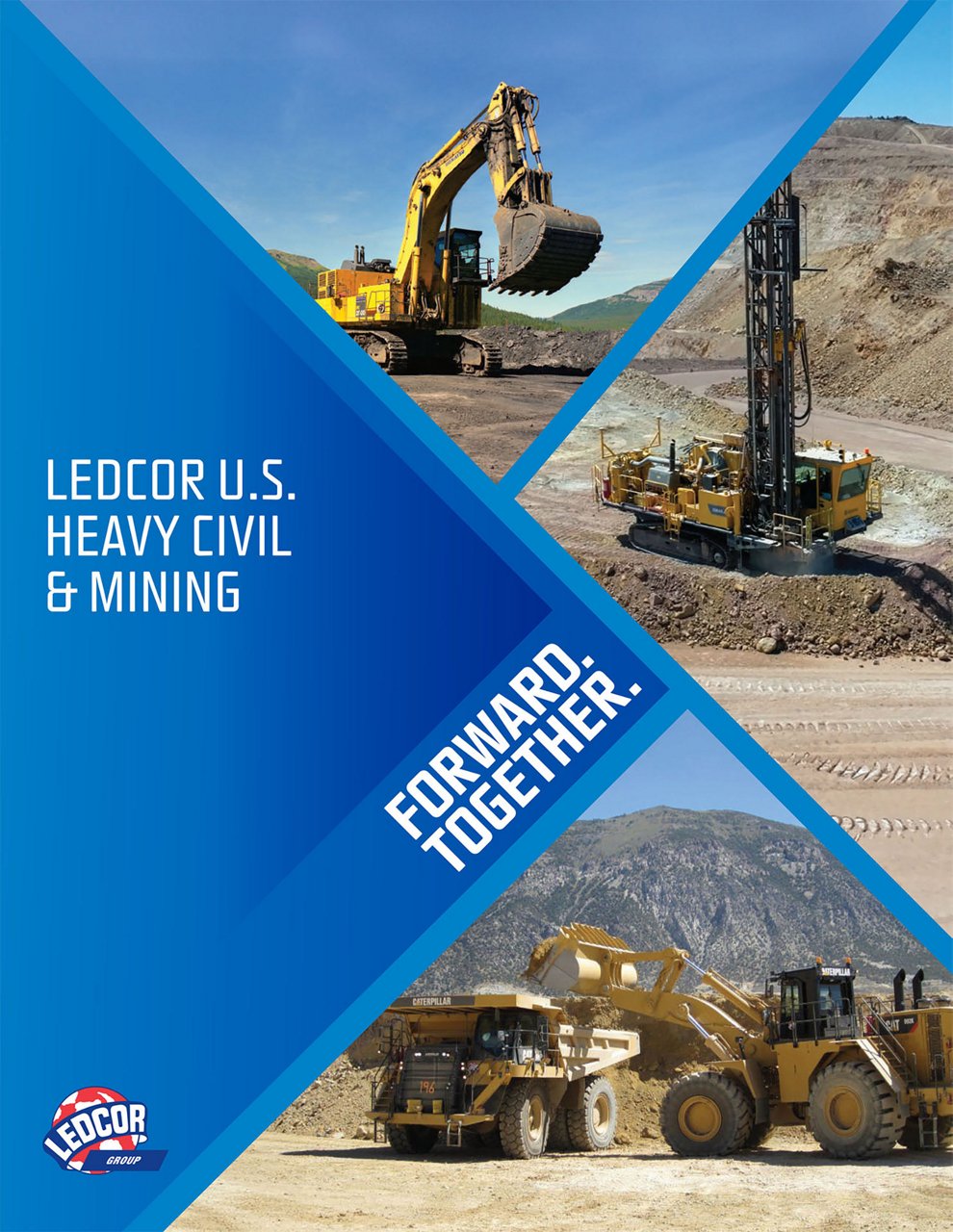 A brochure cover thumbnail image showing Ledcor US mining operations