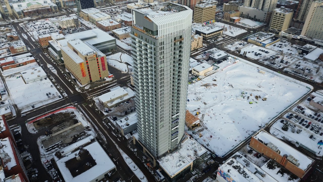 The exterior of The Parks North Tower