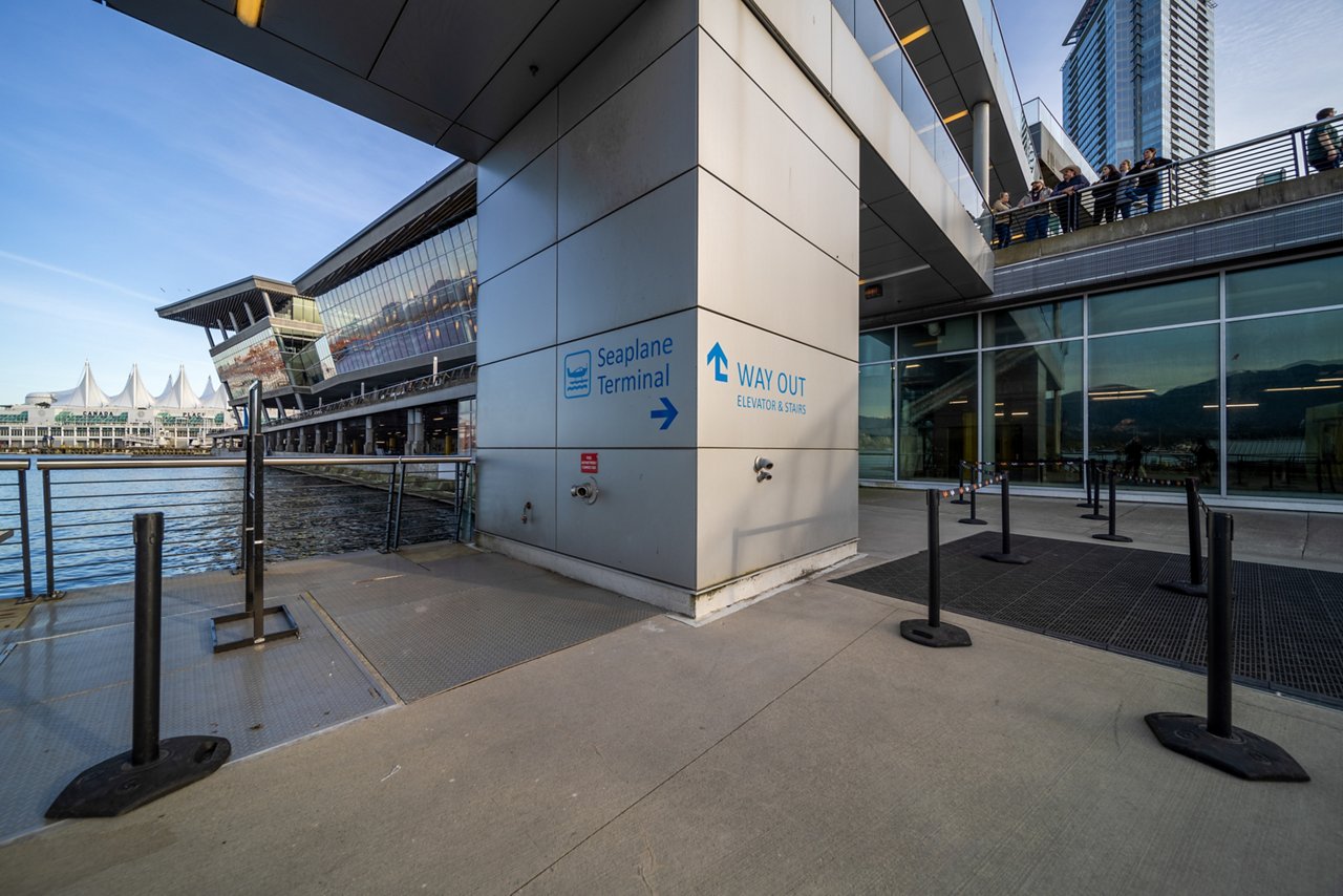 Image of seaplane terminal signage.