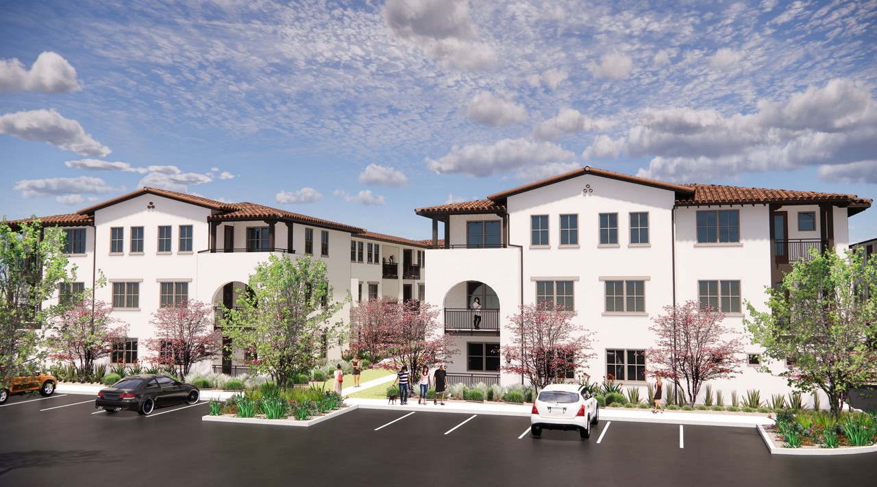 A CG render of the Sunny Creek View apartments