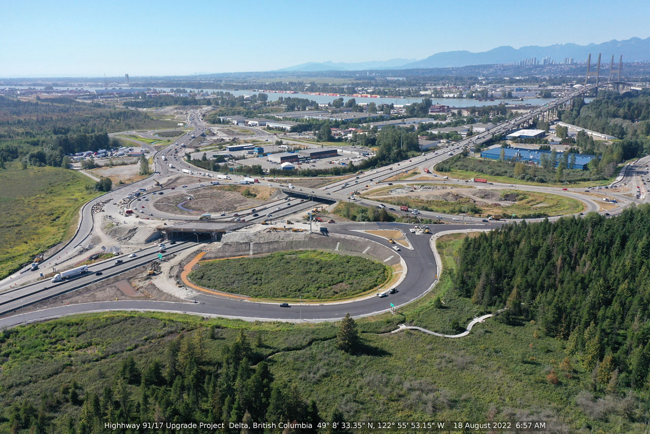 aerial view of Highway 91/17