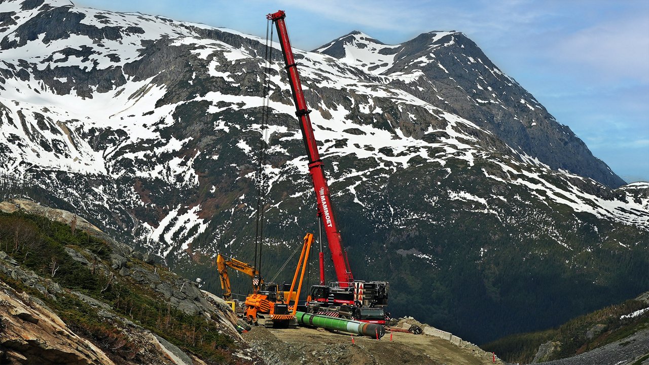 A wide shot of the CGL pipeline project site