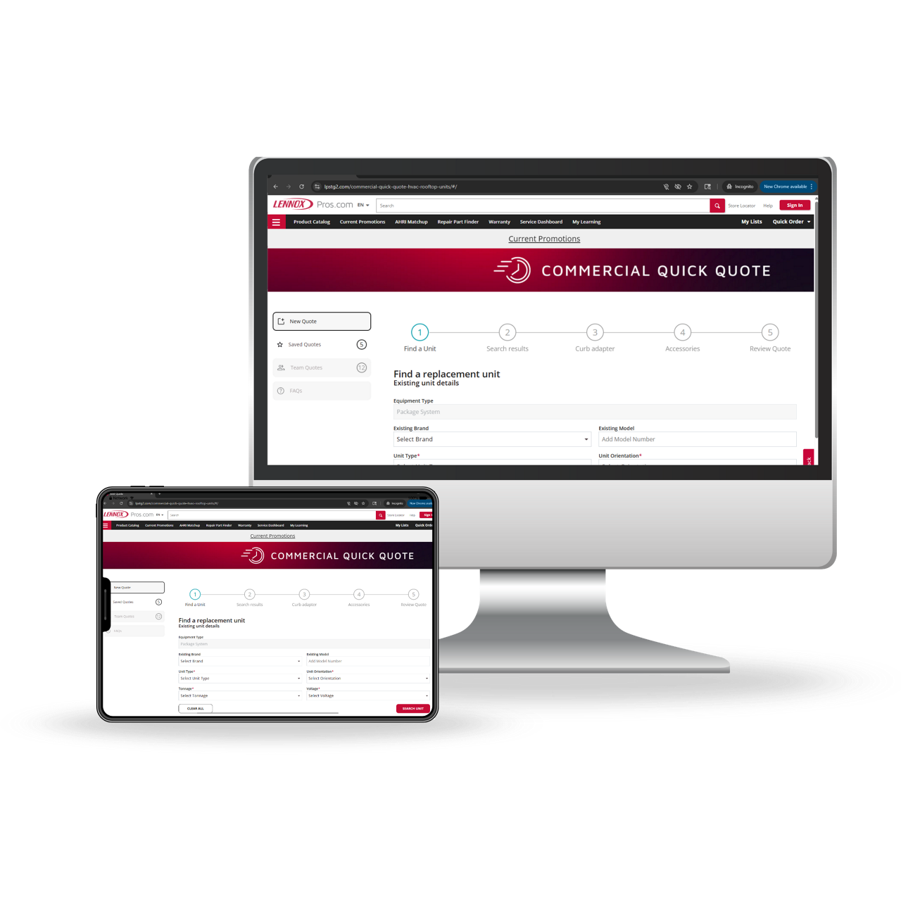 Commercial Quick Quote Interface