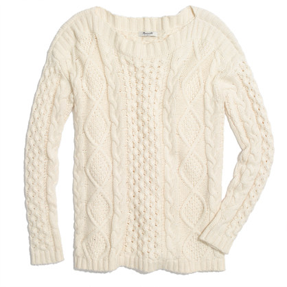 Boatneck Cableknit Sweater