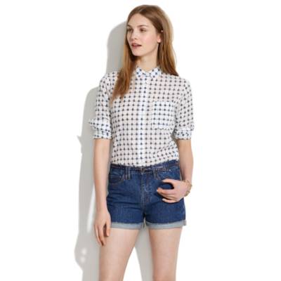 High Rise Denim Shorts