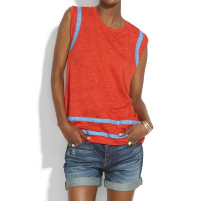 Linen Fieldgoal Muscle Tee