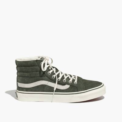 green suede high top vans