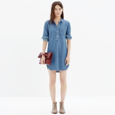 Chambray popover dress at madewell.com