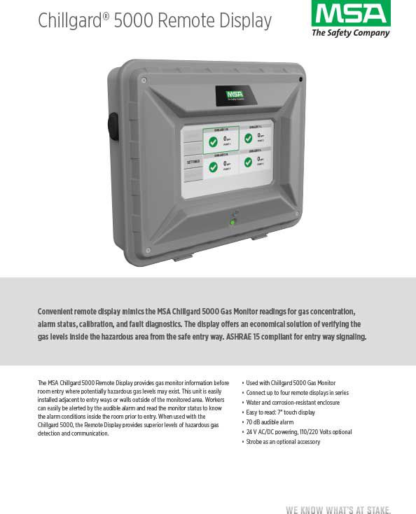 Chillgard 5000 Refrigerant Gas Leak Monitor MSA Safety United States