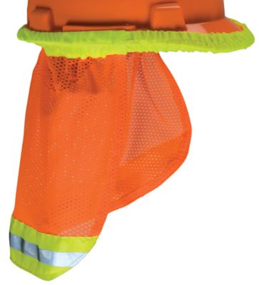 MSA NECK SHADE, 20 X 10 IN, NYLON, HI-VIS YELLOW GREEN - Hard Hat Sun  Shades and Visors - MSA10098032