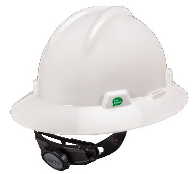 MSA V-Gard Full Brim GREEN Hard Hat, MSA Safety