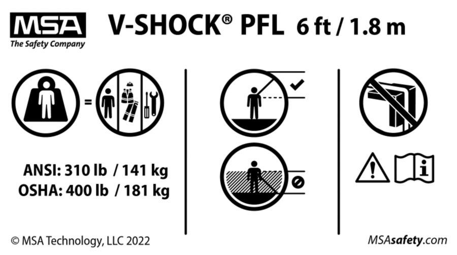 V-Shock Self Retracting Lifeline, MSA Safety