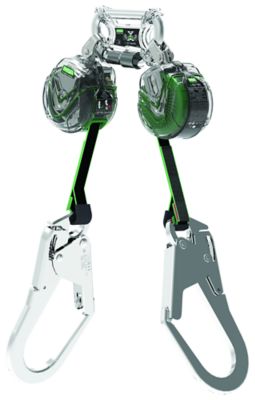 MSA V-TEC Mini Personal Fall Limiter, 6' Web Twin Leg, Scaffold Hook, 6311-00F