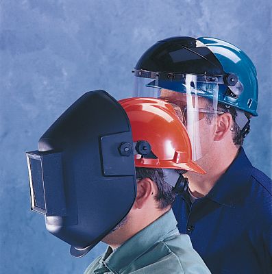 splash safety helmet with shield