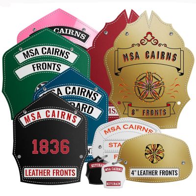 Custom Leather Fire Helmet Shields