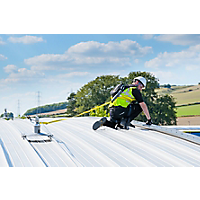 MSA Latchways Constant Force Fall Protection Engineered Lifeline System on rooftop