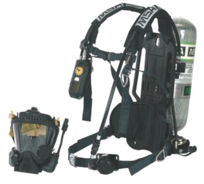 MSA AIR Pack Pak HARNESS FIREFIGHTER SCBA SELF CONTAINED BREATHING 2216 ...