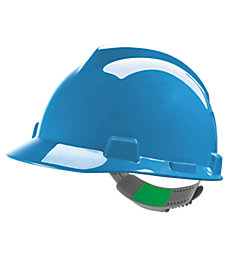 Yellow Work Helmet Protective Helmet Hard Hat Colour MSA V-Gard Construction Worker Helmet without Ventilation and Slide Control PushKey